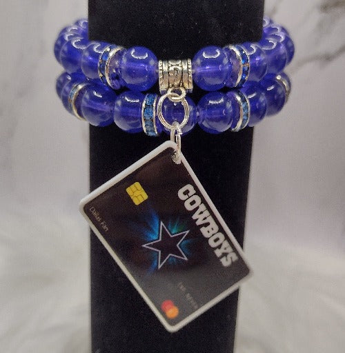 Designer Dallas Cowboys Credit Card Stretch Bracelet