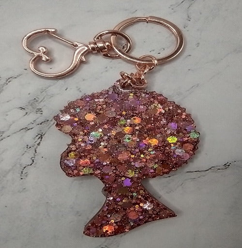 Afro Lady Keychain