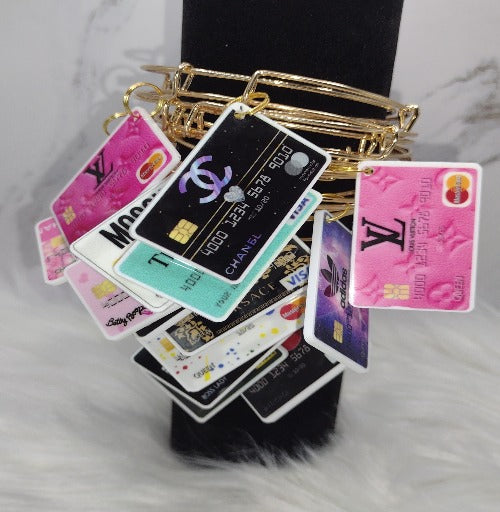 Adult Credit Card Designer Bangle Bracelet