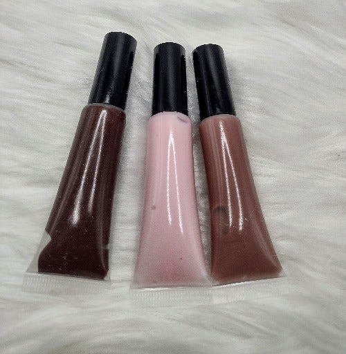 Handmade Lip Glosses: Boujee Pink, Chocolate, & Coffee Cream ☕💄